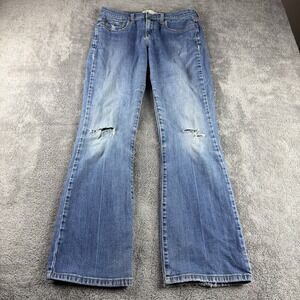 Levis 515 Bootcut Jeans Womens 8 Medium‎ Blue Medium Wash Mid Rise Distressed